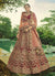 Bridal Red Velvet Embroidered Wedding Lehenga Choli
