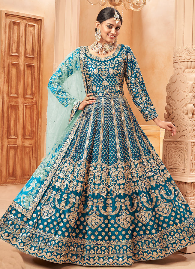 Kalaniketan Anarkali Suits USA,Buy Indian Pakistani Designer Anarkali  Dresses Online Canada: Sea Green