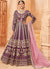 Purple Embroidered Silk Anarkali Suit