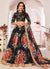 Black Sequence Embellished Floral Lehenga Choli