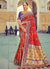 Red Embroidered Patola Silk Wedding Saree