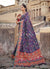 Buy Blue And Pink Banarasi Silk Saree