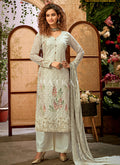 Pale Green Embroidered Traditional Salwar Kameez Suit