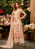 Soft Peach Embroidered Traditional Salwar Kameez Suit
