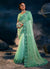 Mint Green Sequence Embroidered Festive Saree