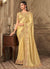 Golden Yellow Embroidered Silk Saree