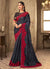 Black Embroidered Silk Saree