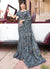 Grey Sequence And Appliqué Embroidery Designer Wedding Saree