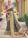 Buy Saree - Green And Magenta Multi Embroidery Traditional Wedding Saree