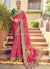 Buy Saree - Pink And Green Multi Embroidery Traditional Wedding Saree