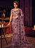 Purple Sequence Embroidery Partywear Saree