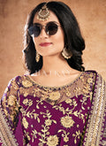 Buy Purple Gharara Suit
