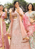 Peach Wedding Lehenga Choli In Canada 