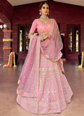 Soft Pink Gotta Patti Embroidered Wedding Lehenga Choli 