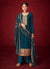 Turquoise Embroidered Indian Palazzo Suit