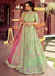 Green And Pink Reshamkari Embroidered Wedding Lehenga Choli