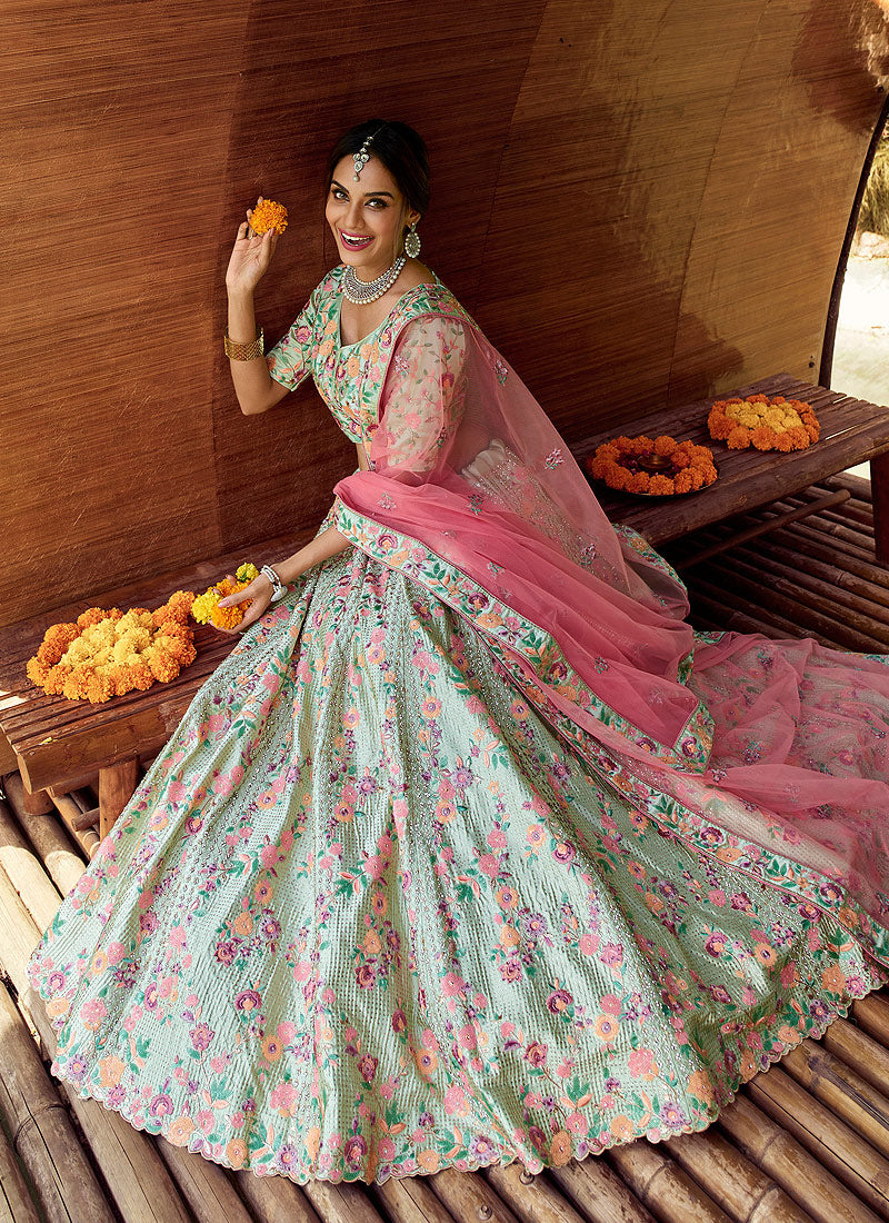 Blue Net Lehengas GHBS02208525RTW