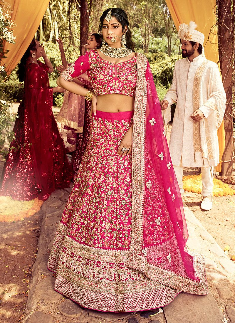 Blush Pink Bridal Lehenga – Panache Haute Couture