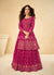 Hot Pink Embroidered Georgette Traditional Lehenga