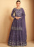 Purple Sequence Embroidery Sharara Style Suit