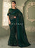 Dark Green Sequins Embroidery Georgette Saree