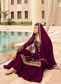 Wine Gharara Suit