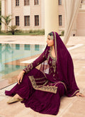 Wine Gharara Suit