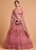 Pink Multi Embroidered Designer Lehenga Choli