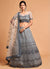 Grey Embroidered Designer Lehenga Choli