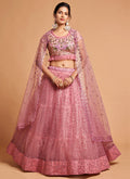 Pink Sequence Embroidered Designer Lehenga Choli