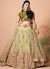 Olive Green Multi Embroidery Wedding Lehenga Choli