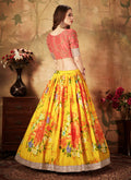 Yellow And Orange Lehenga Choli