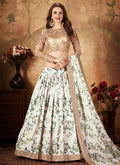 White And Beige Designer Lehenga Choli