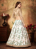 White And Beige Lehenga Choli