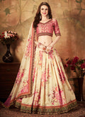 Yellow And Pink Designer Lehenga Choli