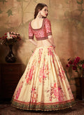 Yellow And Pink Lehenga Choli