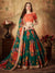 Orange And Green Designer Lehenga Choli