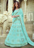 Sky Blue Sequence Embroidered Wedding Lehenga Choli