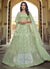 Pista Green Sequence Embroidered Wedding Lehenga Choli