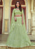 Pale Green Sequence Embroidered Wedding Lehenga Choli