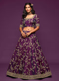 Purple Silk Lehenga Choli In Canada