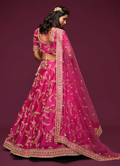 Pink Silk Lehenga Choli In Canada