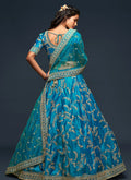 Blue Silk Lehenga Choli In USA