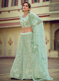 Aqua Green Lehenga Choli In Canada