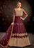 Maroon Multi Embroidered Wedding Anarkali Suit