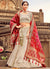 Beige And Red Embroidery Georgette Lehenga Choli