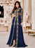 Blue Ethnic Embroidered Designer Slit Style Anarkali Pant Suit