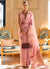 Blush Pink Khicha Zari Handloom Weaved Silk Saree