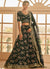 Buy Lehengas - Black Multi Zari Embroidery Wedding Silk Lehenga 