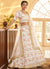 Buy Lehengas - White Multi Zari Embroidery Wedding Silk Lehenga